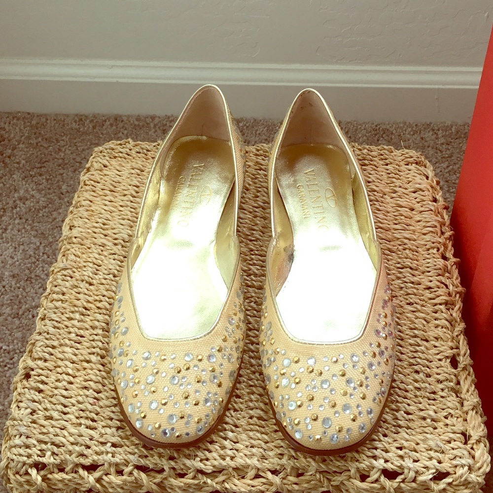 Valentino crystal ballet flats